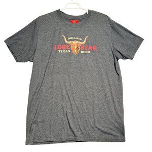 American Needle Lone Star T-Shirt Mens 2XL Gray Cotton Short Sleeve Casual